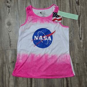 NASA Sleeveless Scoop Neck Printed Tie Dye Pajama Top